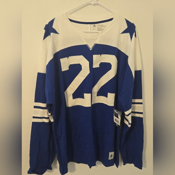 NWT Emmitt Smith Royal Dallas Cowboys Rivalry Throwback Long Sleeve Mens XXL NFL - Picture 2 of 7